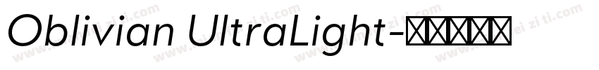 Oblivian UltraLight字体转换